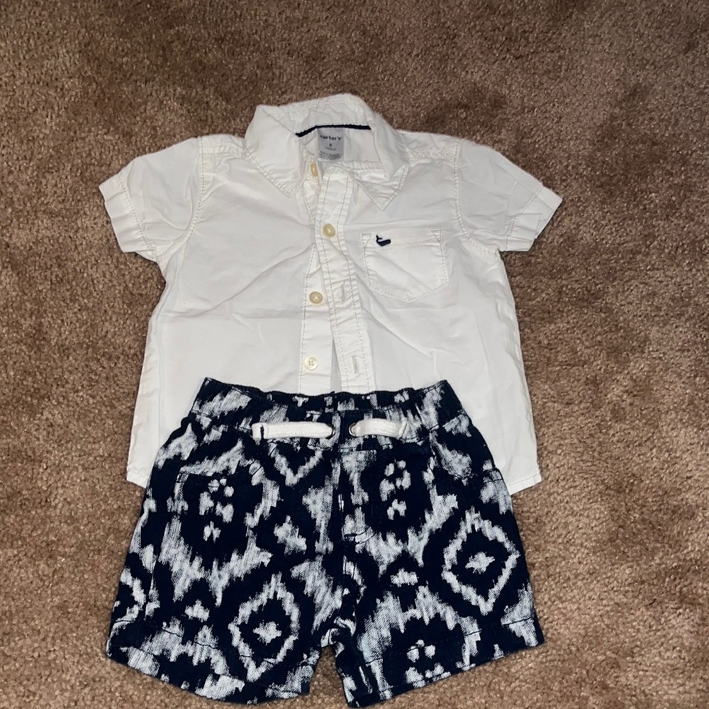 Adorable 9 month shorts and shirt boys outfit